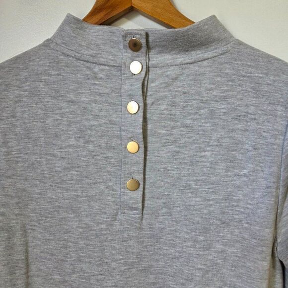 EUC LOFT LIGHT GREY MOCK NECK SOFT LONGSLEEVES TOP SIZE M - Picture 6 of 14